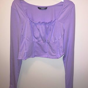Lavender long sleeve top from Shein